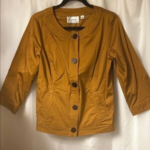 Linea by Louis Dell'Olio‎ Golden womens  Blazer. Size small.
